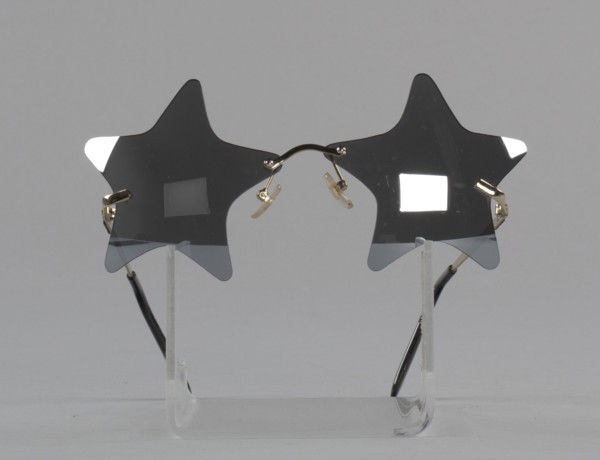 Bootsy Collins style star-shaped mirrored lens sunglasses, 1993-2013. Creator: elope, inc..