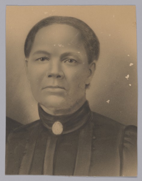 Photographic crayon portrait of Roseanna May, late 19th century. Creator: Unknown.