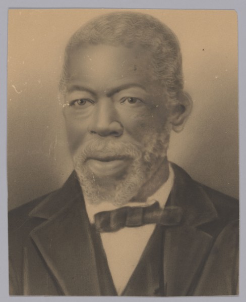 Photographic crayon portrait of Squire May, late 19th century. Creator: Unknown.