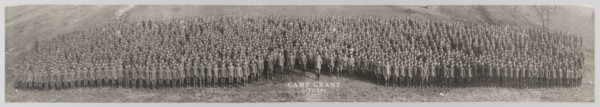 Framed panoramic photograph of Camp Grant officers, November 7, 1917. Creator: Unknown.
