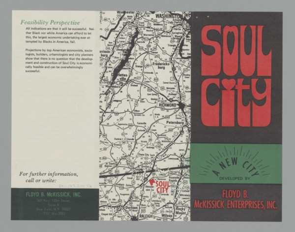 Promotional pamphlet for Soul City, 1971. Creator: Unknown.