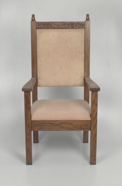 Pulpit chair from Saint Augustine Catholic Church of New Orleans, 20th century. Creator: Unknown.