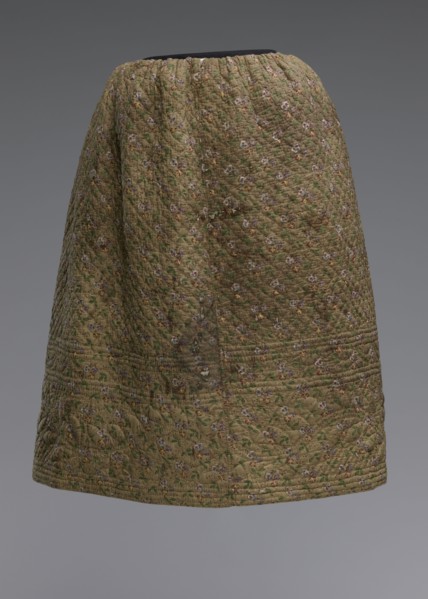 Quilted petticoat, 1830s-1840s; repurposed 1890s. Creator: Unknown.