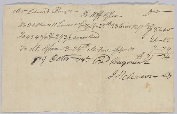 Account of taxable property, including enslaved persons, owned by Edward Rouzee, October 18, 1819. Creator: Unknown.