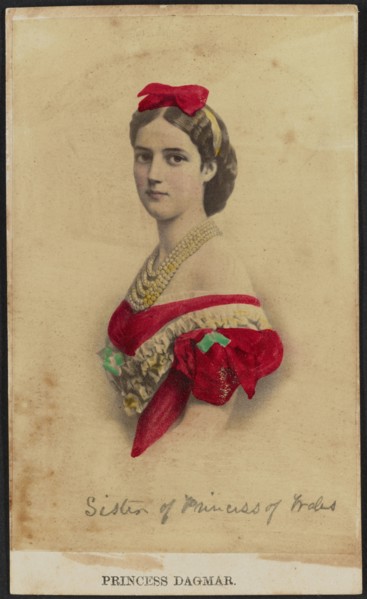 Hand-colored albumen portrait of Princess Dagmar, 1860-1870. Creator: Unknown.