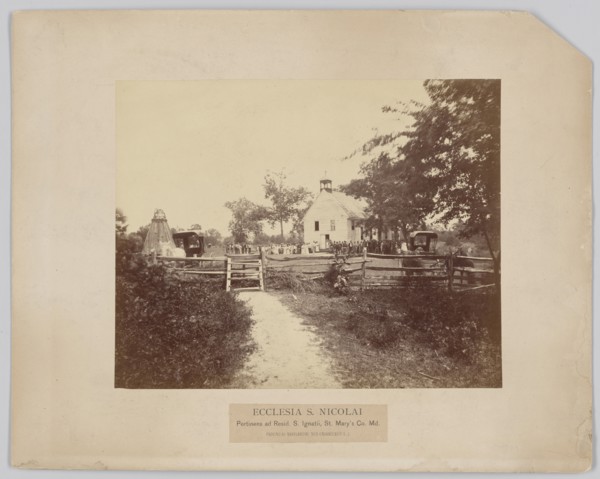 Albumen Print of the congregation of St. Nicholas Church in Maryland, ca. 1880. Creator: Unknown.