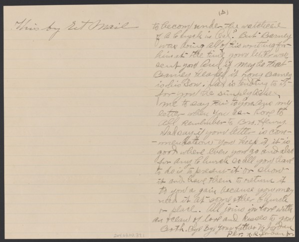 Letter written by Nelson Jordan Jr. and Nelson Jordan to Julia Womack, February 4, 1910. Creators: Nelson Jordan, Nelson Jordan.