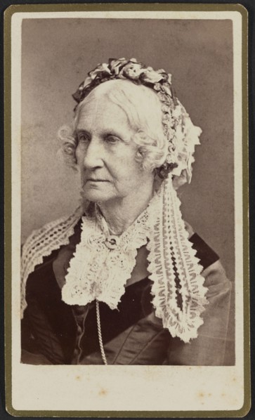 Carte-de-visite portrait of Nancy M. Johnson, ca. 1875. Creator: Unknown.