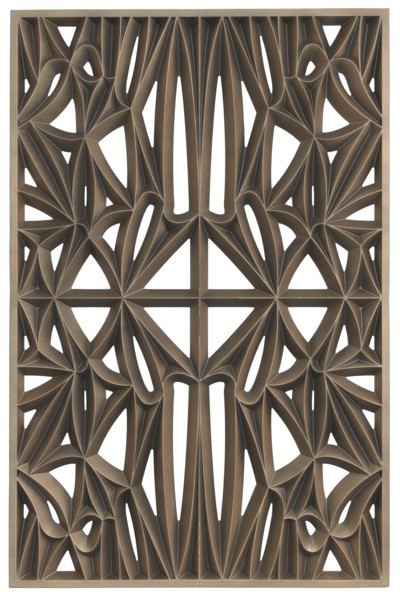 Corona panel designed for NMAAHC (Type E: 85% opacity), ca. 2013. Creators: Peerless Pattern Works, Morel Industries, Dura Industries, Northstar Contracting.