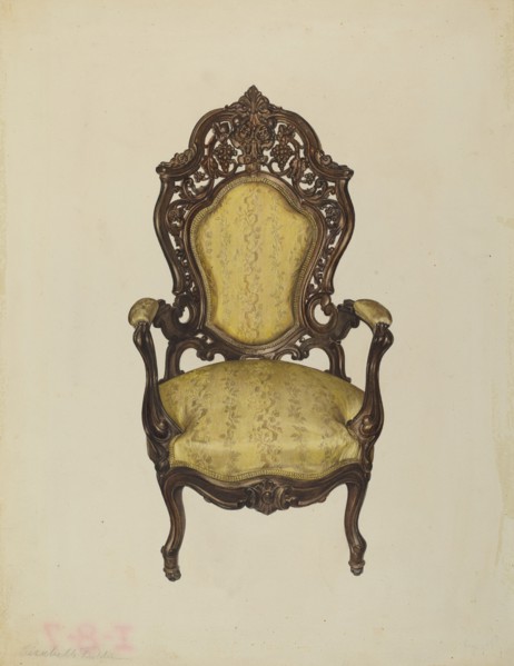 Armchair, c. 1937. Creator: Elisabeth Fulda.