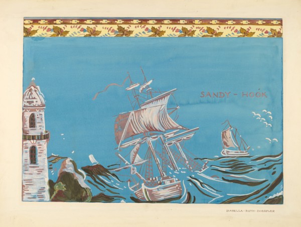 Bandbox Design, c. 1937. Creator: Isabella Ruth Doerfler.