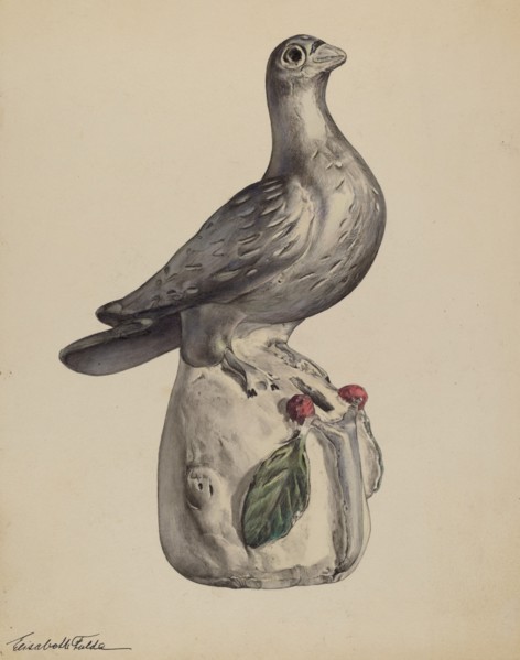 Bank (Dove), c. 1937. Creator: Elisabeth Fulda.