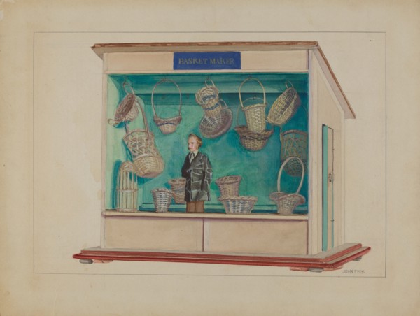 Basket Maker's Store, c. 1936. Creator: John Fisk.