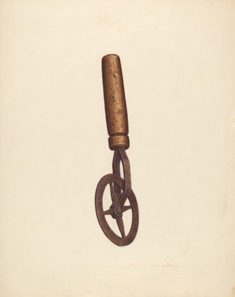 Blacksmith's Measuring Wheel, c. 1939. Creator: Edward L Loper.