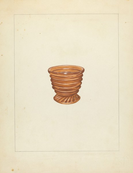 Blown Glass - Salt Cellar, c. 1937. Creator: John Fisk.