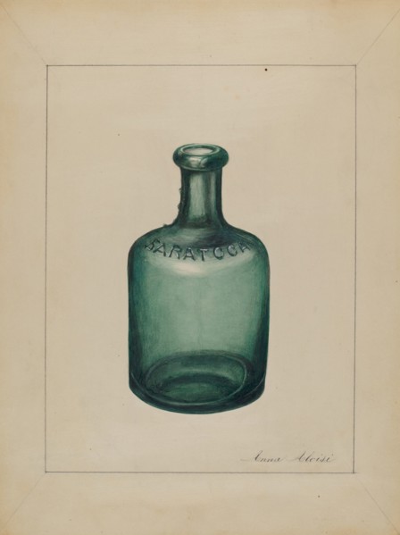 Bottle (For Spring Water), c. 1936. Creator: John Fisk.