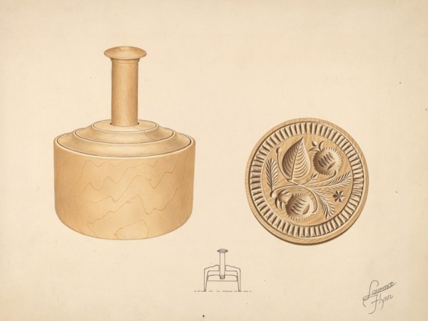 Butter Mold - Burr Design, c. 1937. Creator: Lawrence Flynn.
