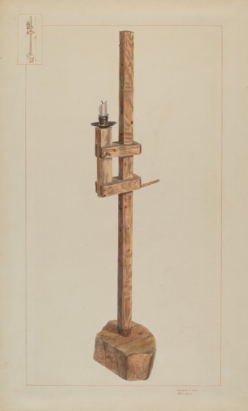 Candle Stand, c. 1937. Creator: Edward L Loper.