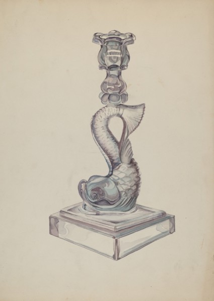 Candlestick, c. 1936. Creator: Roberta Elvis.