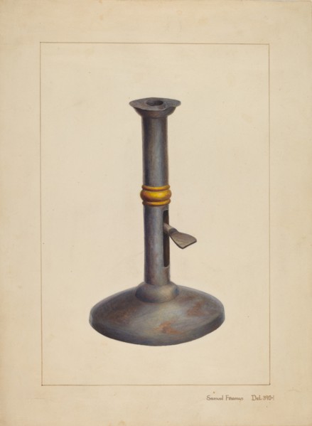 Candlestick, c. 1938. Creator: Samuel Fineman.