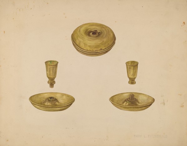 Candlestick, c. 1938. Creator: Mary Fitzgerald.