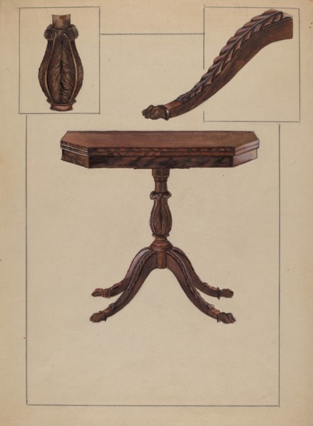 Card Table, 1935/1942. Creator: Bessie Forman.