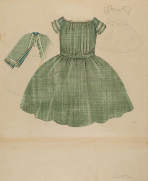 Child's Dress, 1935/1942. Creator: Bessie Forman.