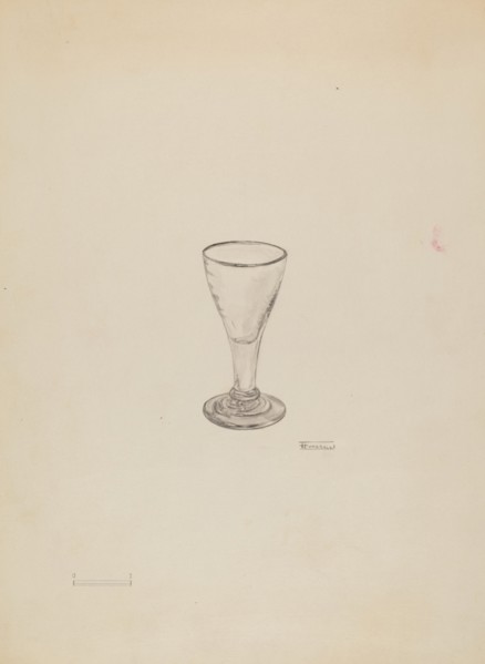 Cordial Glass, c. 1936. Creator: Frank Fumagalli.