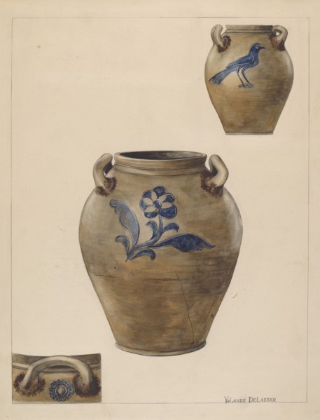 Crock, c. 1936. Creator: Yolande Delasser.