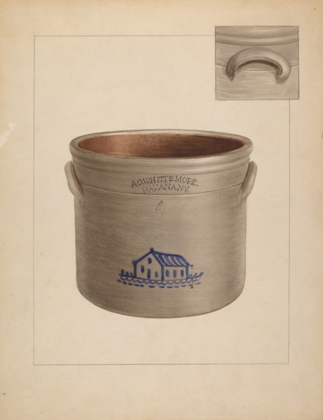 Crock, c. 1937. Creator: John Fisk.