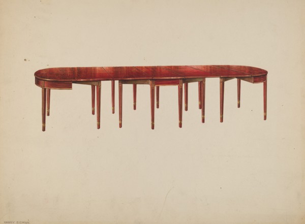 Dining Table, c. 1936. Creator: Harry Eisman.