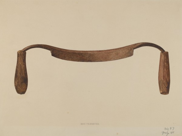 Drawknife, c. 1938. Creator: Max Fernekes.
