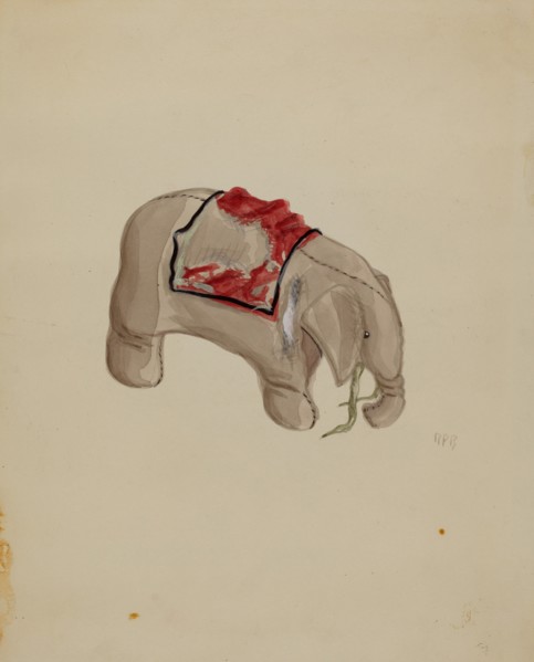 Elephant, c. 1936. Creator: Raoul Du Bois.
