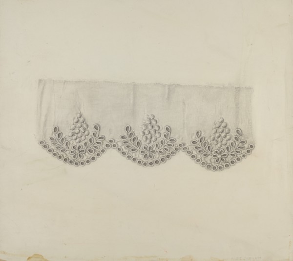 Embroidered Edging, c. 1938. Creator: Marie Famularo.