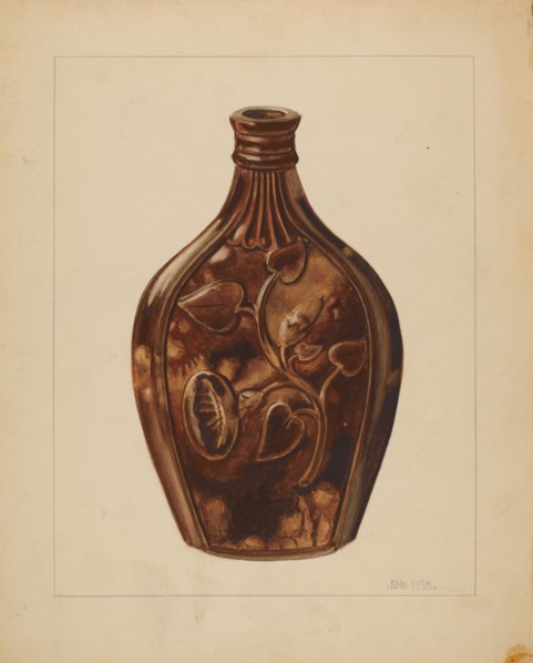 Flask, c. 1936. Creator: John Fisk.