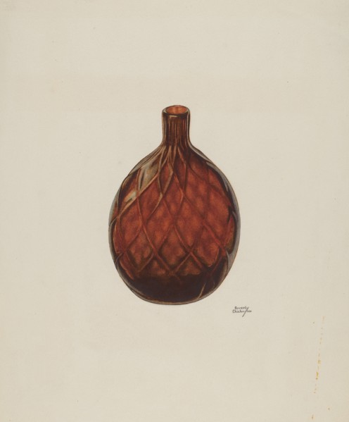 Flask, c. 1940. Creator: Beverly Chichester.