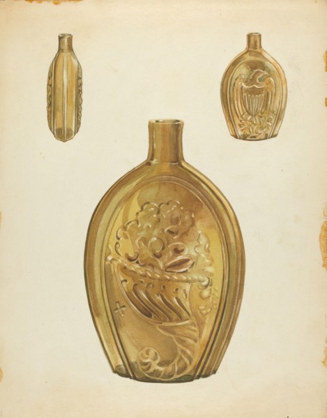Flask, c. 1940. Creator: John Fisk.