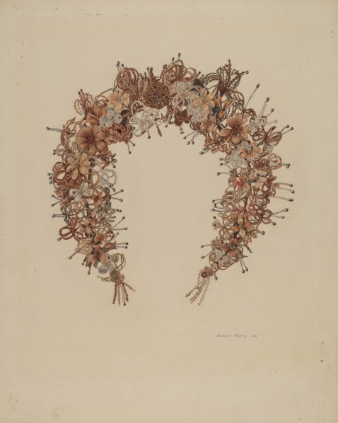 Hair Wreath, 1938. Creator: Samuel Faigin.