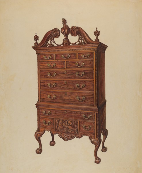 Highboy, c. 1938. Creator: Elisabeth Fulda.