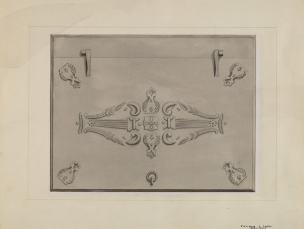 Iron Cellar Door, c. 1936. Creator: Edward L Loper.