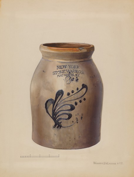 Jar, c. 1936. Creator: Yolande Delasser.