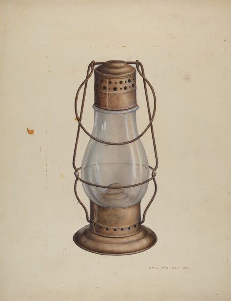 Lantern, c. 1939. Creator: Samuel W. Ford.