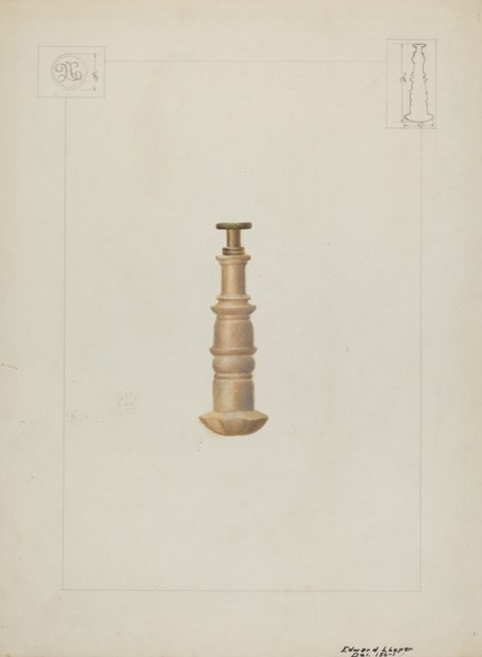 Letter Seal, c. 1936. Creator: Edward L Loper.
