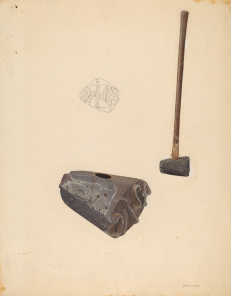 Log Marker, 1935/1942. Creator: Samuel Faigin.