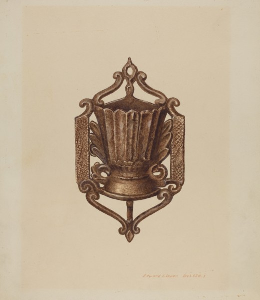 Match Holder, 1935/1942. Creator: Edward L Loper.