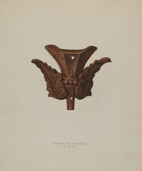 Ornamental Iron Leaf, 1938. Creator: Max Fernekes.