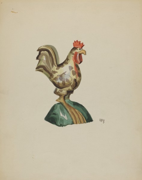 Pa. German Rooster, c. 1936. Creator: Raoul Du Bois.