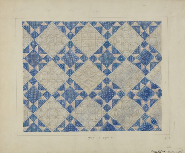 Padded Coverlet, c. 1937. Creator: Edward L Loper.