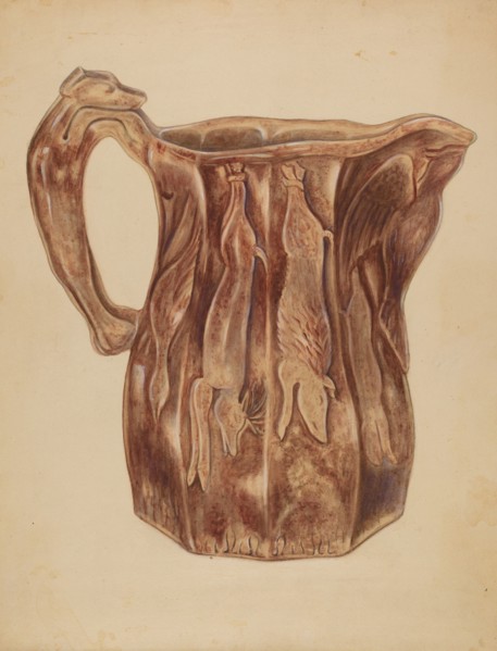 Pitcher, c. 1938. Creator: John Fisk.