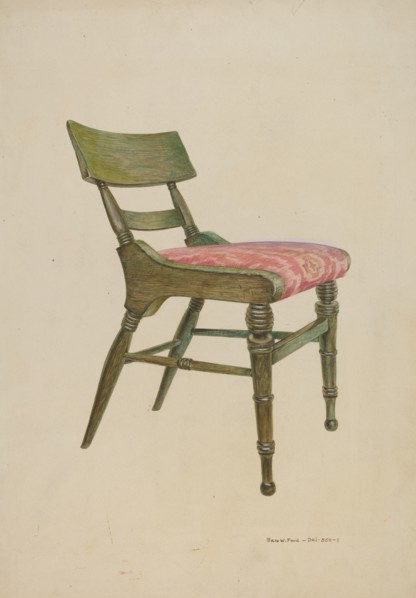 Samuel Chase Chair, 1935/1942. Creator: Samuel W. Ford.